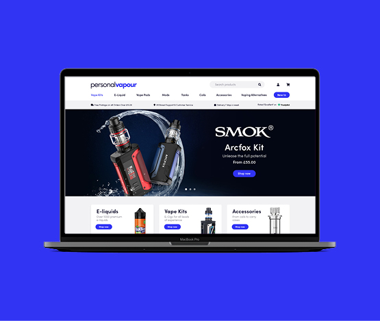 Personal Vapour - Vape Shop - Website Design