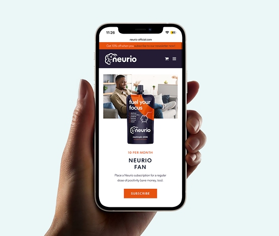 Neurio - Nootropic Drink - Website Design