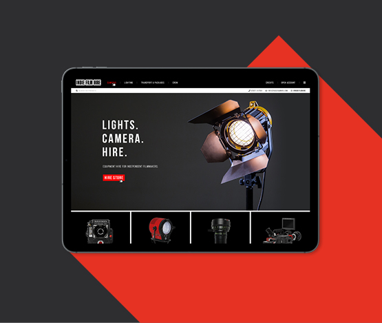 Indie Film Hire - Equipment Hire - Website Design