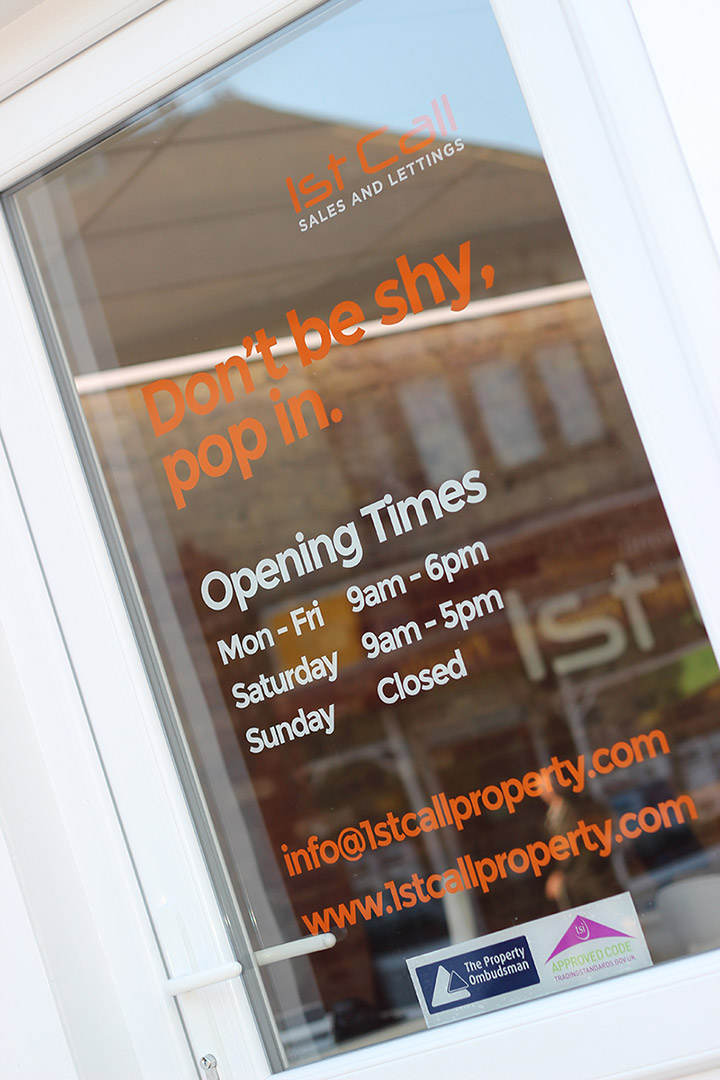 1st Call Estate Agents - Signage Design