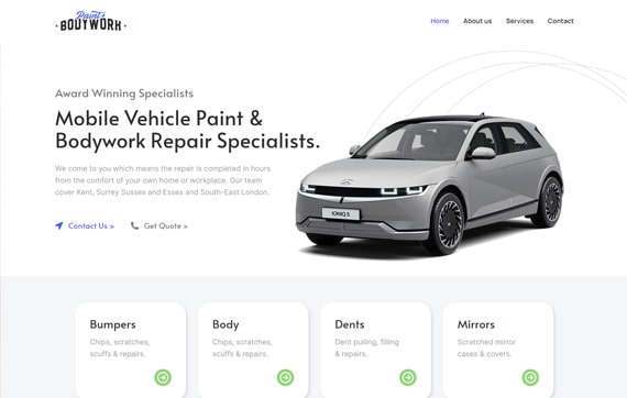 Paint & Bodywork - Website Design Essex Portfolio